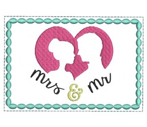 ITH - Postkarte Mr. & Mrs. Silhouette 1